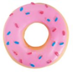 World Of Pets Squeaky Vinyl Donut Dog Toy 9cm Colours May Vary
